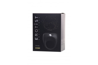 Черное эрекционное виброкольцо Erotist Cosm