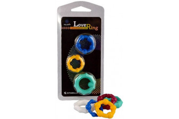 Набор из 3 цветных эрекционных колец Love Ring
