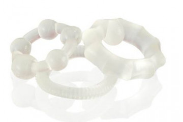 Набор из 3 прозрачных эластичных эрекционных колец