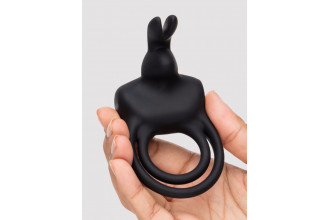 Черное эрекционное виброкольцо Happy Rabbit Cock Ring