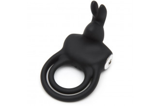 Черное эрекционное виброкольцо Happy Rabbit Cock Ring