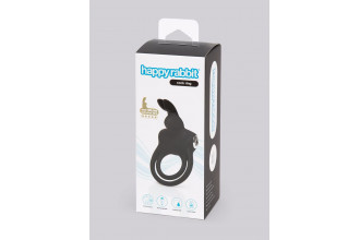 Черное эрекционное виброкольцо Happy Rabbit Cock Ring