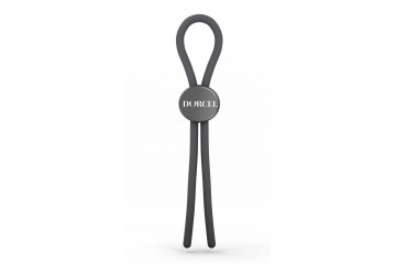 Серое эрекционное лассо на пенис Mr Dorcel