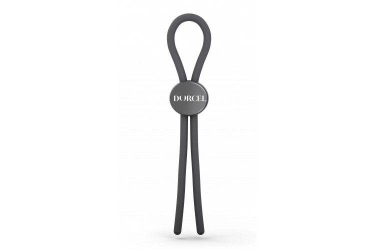 Серое эрекционное лассо на пенис Mr Dorcel