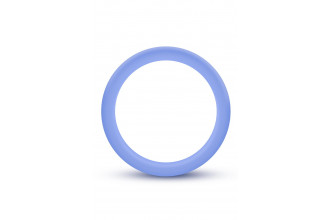 Голубое люминесцентное кольцо Silicone Glo Cock Ring