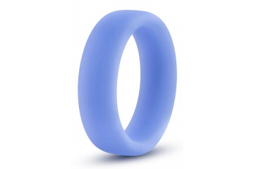 Голубое люминесцентное кольцо Silicone Glo Cock Ring