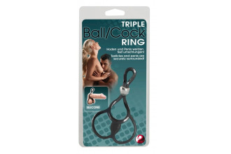 Лассо с подхватом мошонки Triple Ball-und Cockring