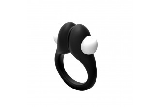Черное эрекционное кольцо Zippy Vibrating Ring With Bullet