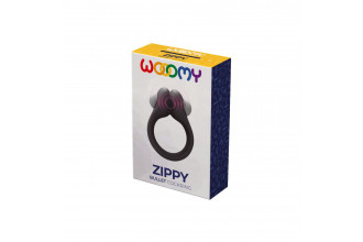 Черное эрекционное кольцо Zippy Vibrating Ring With Bullet