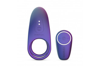 Фиолетовое эрекционное виброкольцо с клиторальной подушечкой Infinity Ignite