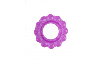 Лиловое эрекционное кольцо с 2 рядами стимулирующих шариков