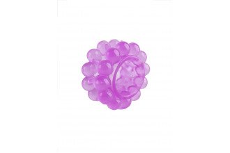 Лиловое эрекционное кольцо с 2 рядами стимулирующих шариков