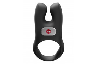 Черное эрекционное виброкольцо Nos