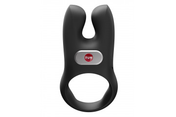 Черное эрекционное виброкольцо Nos