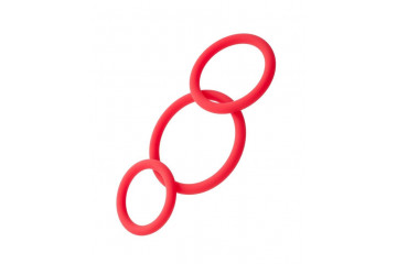 Набор из 3 красных эрекционных колец различного диаметра
