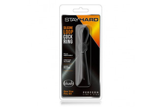 Черное силиконовое лассо на пенис SILICONE LOOP COCK RING