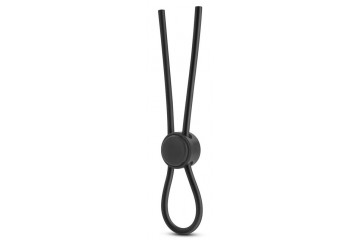 Черное силиконовое лассо на пенис SILICONE LOOP COCK RING