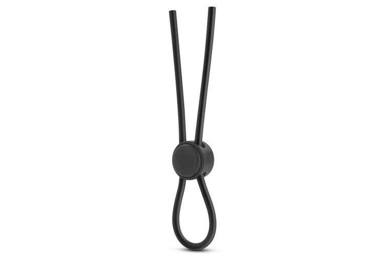 Черное силиконовое лассо на пенис SILICONE LOOP COCK RING