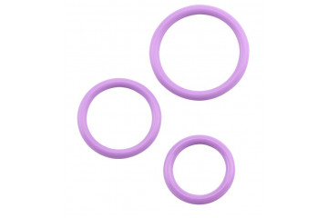 Набор из 3 сиреневых эрекционных колец Magnum Force Cock Ring