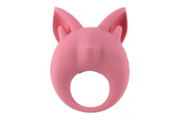 Розовое перезаряжаемое эрекционное кольцо Kitten Kiki