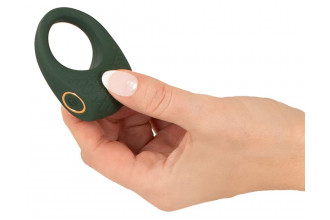 Зеленое эрекционное виброкольцо Luxurious Vibro Cock Ring