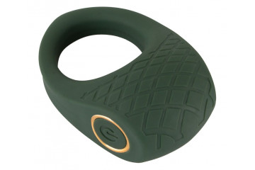 Зеленое эрекционное виброкольцо Luxurious Vibro Cock Ring