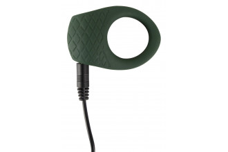 Зеленое эрекционное виброкольцо Luxurious Vibro Cock Ring