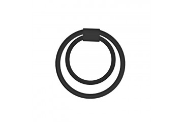 Черное двойное эрекционное кольцо