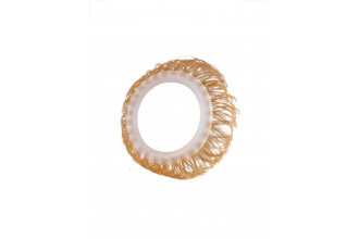 Эрекционное кольцо с бежевыми «ресничками»