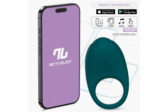 Зеленое интерактивное виброкольцо Ringo