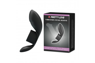 Черное кольцо на пенис с вибрацией Vibration Penis Sleeve