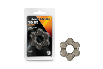 Дымчатое эрекционное кольцо Stay Hard Thick Bead Cock Ring