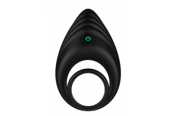 Черное эрекционное виброкольцо Nexus Enhance