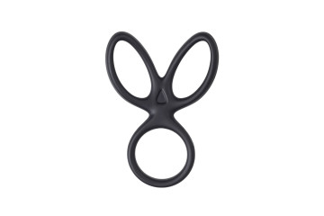 Черное тройное кольцо на пенис Kraken