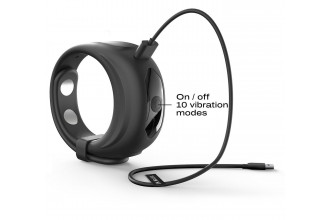 Черное эрекционное виброкольцо Fit Vibe Ring
