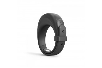 Черное эрекционное виброкольцо Fit Vibe Ring