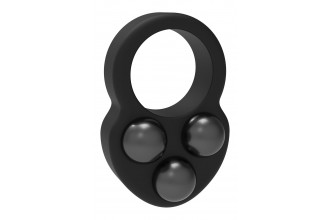 Черное эрекционное кольцо с утяжелителями