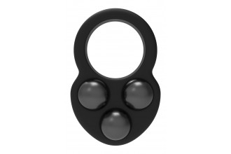 Черное эрекционное кольцо с утяжелителями