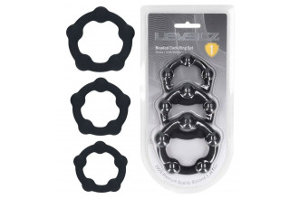 Набор из 3 эрекционных колец Beaded Silicone Cockring Set