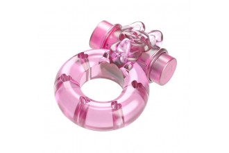 Розовое эрекционное кольцо с вибрацией Ring
