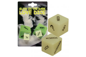 Кубики для любовных игр Glow-in-the-dark с надписями на английском