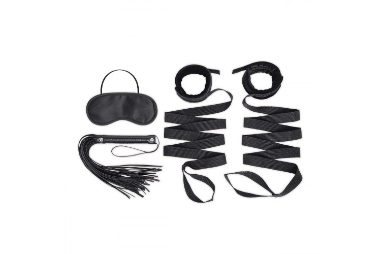 Эротический набор 4PC Bondage Bed Strap & Flogger Kit