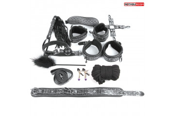 Чёрно-серебристый набор БДСМ