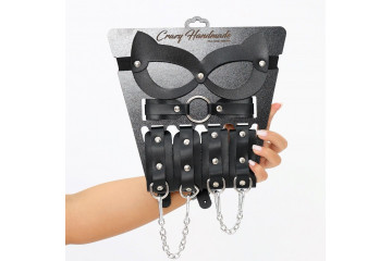 Соблазнительный кожаный набор БДСМ