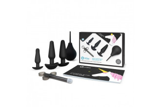 Набор в черном цвете для анальных игр ANAL EDUCATION SET
