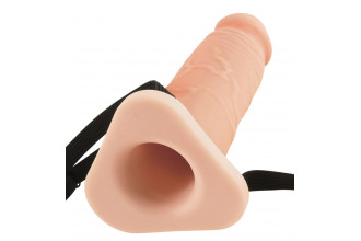 Телесный реалистичный фаллоимитатор с полостью Silicone Hollow Extension - 20 см.