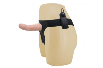 Реалистичный полый фаллоимитатор на трусиках Ultra Passionate Harness - 15 см.