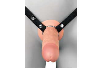 Телесный пустотелый фаллопротез 9’’ Hollow Silicone Strap-On - 24,1 см.