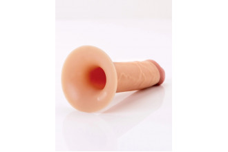 Телесный пустотелый фаллопротез 9’’ Hollow Silicone Strap-On - 24,1 см.