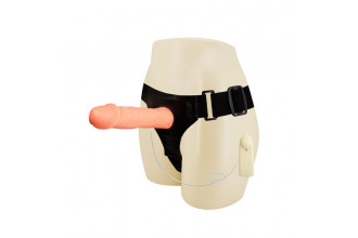 Страпон с полостью на трусиках, с вибрацией - 18 см.